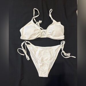 String Bikini, White, Lg